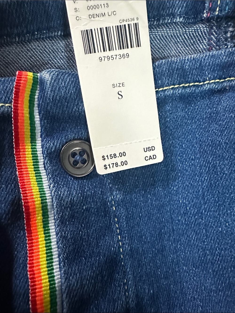 NWT! Anthropologie Pilcro Strapless Button-Front Denim Mini Dress 🚦 🥝 - Picture 7 of 7